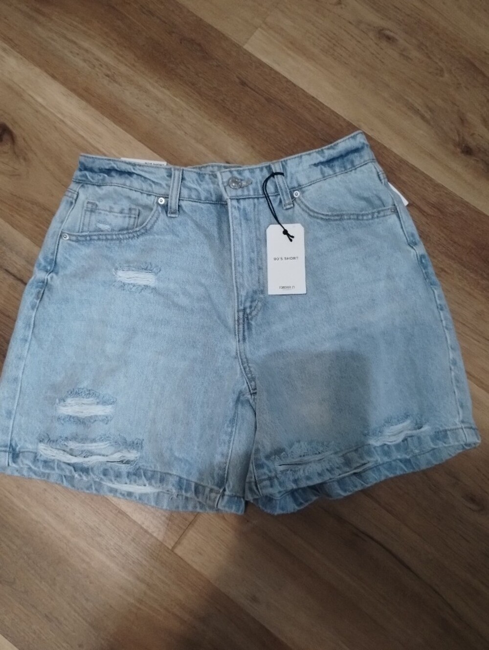 Forever 21 90s Style Frayed Jean Shorts Size 27